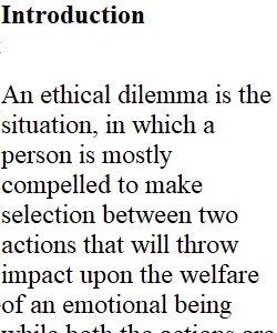 Personal Ethical Dilemma Paper